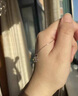 曼迪諾鉑金四六爪培育鉆石項(xiàng)鏈人工人造鉆石吊墜生日送女友七夕禮物 銀鑲試戴款 曬單實(shí)拍圖