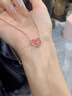 心言心語(yǔ)鉆石愛心項(xiàng)鏈女星星十字架粉甜美玫瑰金色送女朋友520情人節(jié)禮物 曬單實(shí)拍圖