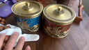 黃銅茶葉罐密封儲藏罐豪華精美大號家用復(fù)古中式精致防潮普洱高檔 一帆風(fēng)順茶葉罐--云山藍 曬單實拍圖