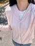 艾萊依（ERAL）防曬服2025夏季新款戶(hù)外運動(dòng)外套防紫外線(xiàn)修身涼感透氣原紗防曬衣 冰桃粉 S 155 曬單實(shí)拍圖