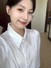 建功白襯衫女法式蝴蝶結(jié)燈籠袖白色通勤襯衣女正裝面試職業(yè)裝襯衣雪紡 【燈籠袖】蝴蝶結(jié)襯衫 M （適合85-115斤） 曬單實拍圖