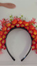 兒童簪花頭飾中國風(fēng)女童泉州仿真花朵發(fā)箍高顏值漢服頭箍拍照道具 17#紅色花朵【純手工】 無(wú)規格 曬單實(shí)拍圖