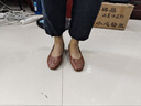 百麗踏法式復(fù)古編織包頭涼鞋女2025新款夏季新款方頭淺口后空低跟單鞋 棕色 37 曬單實拍圖