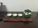 白居室熊貓功夫茶具中式便攜式防燙泡茶壺一壺三杯旅行茶具禮盒裝快客杯 熊貓俠客快客杯-竹綠 一壺3杯 曬單實拍圖