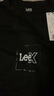 Lee25新品標(biāo)準(zhǔn)版圓領(lǐng)方型印花Logo摩登中性男短袖T恤 曬單實(shí)拍圖