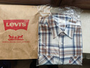 Levi's李維斯秋冬男士英倫校園風(fēng)vintage高街翻領(lǐng)格紋襯衫外套 藍棕色格紋 M 曬單實(shí)拍圖