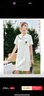 Olrain歐芮兒法式刺繡白色polo領(lǐng)連衣裙女夏季2025新款氣質(zhì)直筒裙 米白色 S 曬單實(shí)拍圖