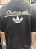 adidas經(jīng)典純棉運(yùn)動上衣圓領(lǐng)短袖T恤男女夏季新款阿迪達(dá)斯三葉草 黑色   S 曬單實(shí)拍圖