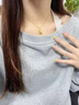 寶慶銀樓黃金吊墜鏤空花絲葫蘆足金項鏈女款純金首飾送老婆送女友生日禮物 0.7g（送銀鏈） 曬單實拍圖
