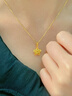 六桂福珠寶 LIU GUI FU JEWELRY星星黃金項鏈女1g足金2025年新款輕奢小眾純金吊墜生日禮物送女友 金重0.67g  纏繞星光吊墜 曬單實拍圖