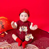 G.DUCKKIDS小黃鴨一周歲禮服男寶寶抓周衣服國風(fēng)百天百日宴滿月嬰兒衣服夏季 紅色+香囊 73cm 73碼3-7月建議寶寶6-8公斤 曬單實(shí)拍圖