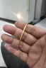 中國(guó)黃金（CHINA GOLD）黃金手鐲古法素圈手鐲足金999實(shí)心手鐲送女友老婆七夕禮物媽媽 現(xiàn)貨約15g【58圈口實(shí)心】 曬單實(shí)拍圖