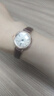 時尚女士首飾手表休閑輕奢韓版閨蜜女款小巧數(shù)字指針小表盤石英表 咖帶白面 曬單實拍圖