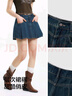 森馬（Semir）牛仔半身裙女涼感百褶裙2025夏辣妹A字高腰顯瘦短裙109325120007 曬單實拍圖