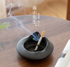 豪祥（HAOXIANG）陶瓷時(shí)尚煙灰缸大號(hào)創(chuàng)意個(gè)性家用復(fù)古中式客廳輕奢辦公室潮流簡(jiǎn)約 DY黑陶小號(hào)煙灰缸 無(wú)規(guī)格 曬單實(shí)拍圖