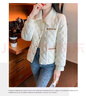 傾她小香風(fēng)棉衣外套女冬季2024年新款小個(gè)子輕薄保暖加棉棉服棉襖上衣 米白色 L建議115-130斤 曬單實(shí)拍圖