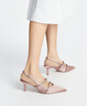CHARLES&KEITH亮鉆一字帶尖頭包頭法式復古高跟涼鞋女生日七夕禮物CK1-61720199 Nude肉色 36 曬單實拍圖