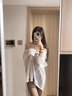 浪莎純欲性感睡衣女吊帶情趣內(nèi)衣鏤空連體后媽包臀裙夫妻調(diào)情約會戰(zhàn)袍 白色襯衫 M 【80-105斤】 隱私發(fā)貨 曬單實(shí)拍圖