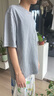 太平鳥男裝【晚心聯(lián)名】水洗做舊體恤夏新款潮牌寬松刺繡短袖T恤 灰色 第一批 L 曬單實拍圖