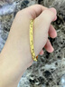 蕊意（Rui yi）金包足銀滿天星手鐲金店同款可調(diào)節(jié)推拉手鐲節(jié)日送女友情人節(jié)禮物 金1.5克-重約30克滿天星推拉手鐲 曬單實拍圖