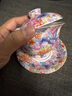 澤名家中式琺瑯彩百花三才蓋碗功夫茶具家用陶瓷泡茶碗杯 琺瑯彩百花如意蓋碗 180ml 曬單實(shí)拍圖