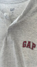 Gap男女裝2025夏季新款純棉刺繡logo亨利領短袖T恤寬松上衣729074 淺灰 M (170/92A) 亞洲尺碼 曬單實拍圖