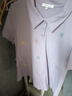 MsShe【減齡刺繡polo衫正肩短袖T恤】大碼女裝2025夏裝胖mm巨顯瘦 帆船刺繡-桔梗紫色現(xiàn)貨 3XL 曬單實(shí)拍圖