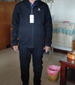 駱駝（CAMEL）連帽休閑運(yùn)動(dòng)服男款長(zhǎng)袖直筒兩件套裝 J14CAXLN618 幻影黑 XXXL 曬單實(shí)拍圖