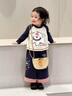 可英 GOWINBABY女童卡通長袖t恤2025秋季新女孩圓領(lǐng)寬松上衣女寶撞色插肩秀t恤衫 曬單實(shí)拍圖