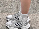 adidas輕松鞋 MEGASTRIDE超輕緩震回彈厚底增高老爹鞋阿迪達斯   晶白/灰色/深灰   39 曬單實拍圖