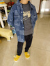 G.DUCKKIDS小黃鴨童裝男童春秋裝外套新款大童酷帥牛仔上衣服男孩款兒童襯衫 藍色提花襯衫 150 適合身高140-150CM 曬單實拍圖