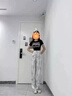紅蜻蜓冰絲窄版闊腿褲女夏季薄款2025年新款春秋涼涼褲直筒褲休閑褲長褲 白色常規(guī) 薄款 L 建議106-120斤 曬單實拍圖