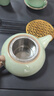 連山閣 汝窯過濾茶壺開片可養(yǎng)小號陶瓷功夫茶具單壺帶內(nèi)膽家用泡茶器 天青色過濾祥龍壺 240ml 曬單實拍圖