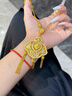 海上羅孚黃金人生四美項(xiàng)鏈女款新中式999足金點(diǎn)鉆青云有信吊墜套鏈送女友 禮盒定金勿拍 曬單實(shí)拍圖