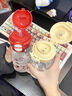 斐月伽水杯女士雙飲卡通可愛(ài)黃油塑料杯吸管便攜式學(xué)生小眾兒童水杯子 雙飲杯黃油小熊500ml 曬單實(shí)拍圖