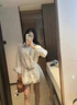 VEOX裙子女夏季2025新款白色襯衫連衣裙女韓系氣質(zhì)收腰顯瘦短裙子 白色面料 S 曬單實(shí)拍圖