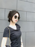 CRANTA KOMEIA墨鏡女2025新款太陽鏡夏季防曬紫外線偏光眼鏡生日七夕情人節(jié)禮物 米白框黑片 高級感ck風(fēng)送老婆女朋友實(shí)用高檔 曬單實(shí)拍圖