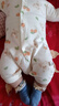 嬰幼兒連體衣純棉寶寶爬爬服無(wú)骨單排扣嬰兒秋季衣服長(cháng)袖春秋新款 小熊娃娃Z-3 66cm 曬單實(shí)拍圖