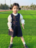 可英 GOWINBABY女童學(xué)院風(fēng)套裝連衣裙2025春秋女寶新款衣服女孩早春甜美洋氣春裝 藍色 110 cm 曬單實(shí)拍圖