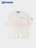 FILA FUSION斐樂潮牌男子針織短袖衫2025夏季新款時尚休閑寬松T恤 云白色-WT 2XL 185/104A/XXL 曬單實(shí)拍圖