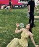 巧丂連衣裙子女士法式氣質(zhì)收腰吊帶掛脖露背長(zhǎng)裙2025新款夏季高級(jí)感 掛脖格子連衣裙【黃色】 M 【建議90-100斤】 曬單實(shí)拍圖