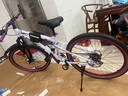 永久軟尾山地車自行車學生公路男變速雙減震越野青少年賽車 珠光白【120響花鼓】 26寸【推薦165-180CM】 藍圖9速【線剎】 曬單實拍圖