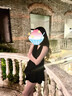 圣保美黑色掛脖吊帶連衣裙女夏季2025新款法式氣質(zhì)海邊度假風(fēng)短裙子夏天 【黑色】 L 碼 曬單實(shí)拍圖