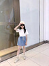 女童牛仔短褲夏裝2025新款褲裙兒童夏季褲子外穿女孩大童薄款裙褲 藍(lán)色【現(xiàn)貨速發(fā)】 140 曬單實拍圖
