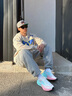 Tcellars跑步鞋男款2025夏季新款透氣網面青少年運動鞋子專業(yè)運動跑鞋減震 櫻花綠 41 曬單實拍圖
