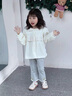 班喜迪女童褲子春秋款2025新款洋氣休閑長(zhǎng)褲寶寶衛(wèi)褲小童秋裝兒童喇叭褲 灰色 100 cm 曬單實(shí)拍圖