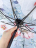 雙面黑膠雙花雙層太陽傘防曬紫外晴雨兩用遮陽反向雨傘雙層防曬傘 【五折8骨】雙面雙花-藍(lán)色芙蓉 曬單實(shí)拍圖
