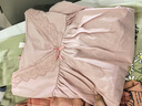 芬騰2025新款V領(lǐng)睡裙女夏季純棉短袖蕾絲睡衣中長(zhǎng)款連衣裙 豆沙粉 XL 曬單實(shí)拍圖