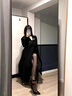 Ehangy裸色高跟鞋女細(xì)跟2025年春夏新款12cm尖頭淺口紅底鞋性感職業(yè)單鞋 黑色 10CM 34 曬單實(shí)拍圖