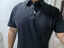 太子龍【7A抗菌】短袖T恤男翻領(lǐng)抗紫外線涼感休閑百搭polo衫 黑色2XL 曬單實(shí)拍圖